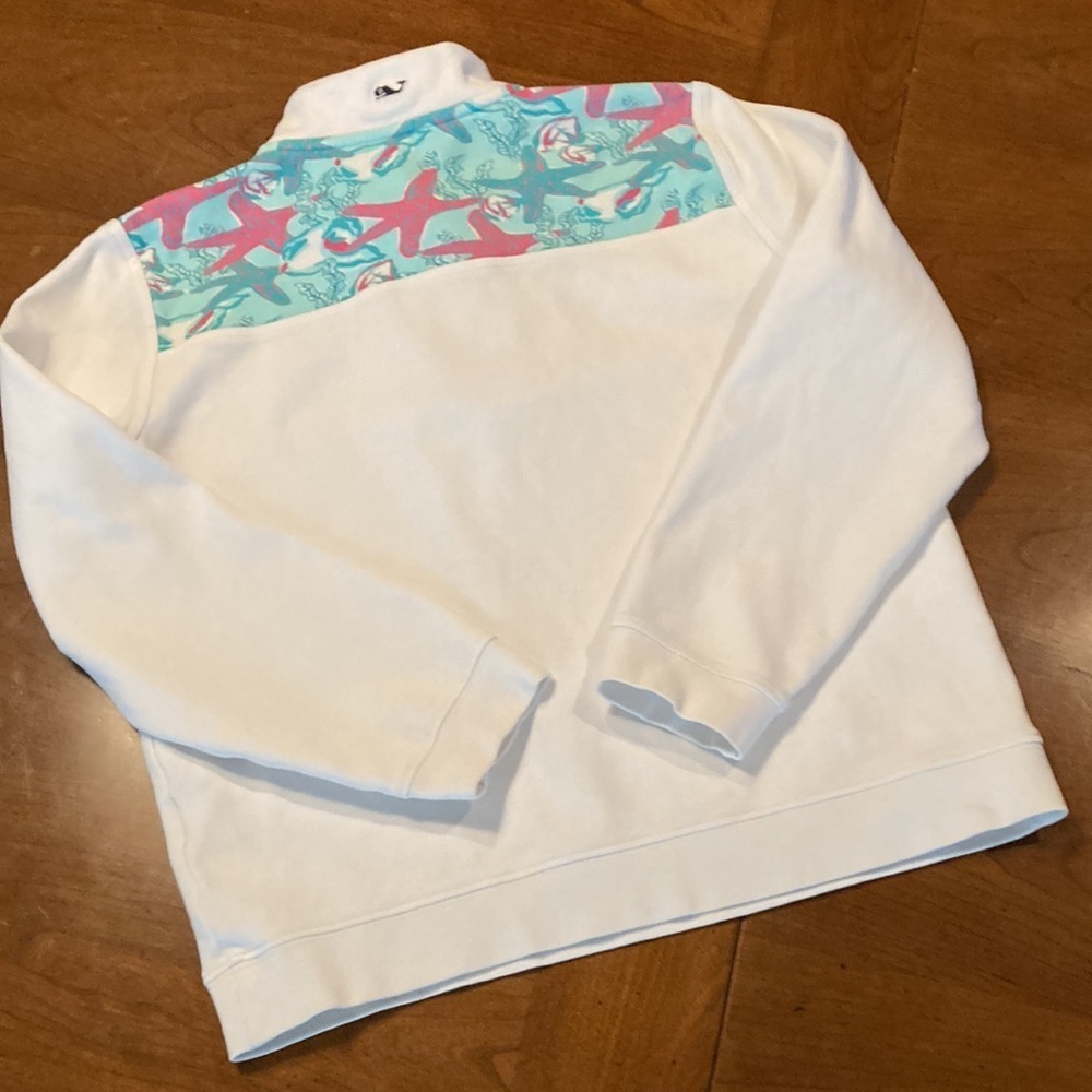 VINEYARD VINES Girls 1/4 zip Terry Cotton Sweatshirt - size 14 Large - Picture 12 of 17